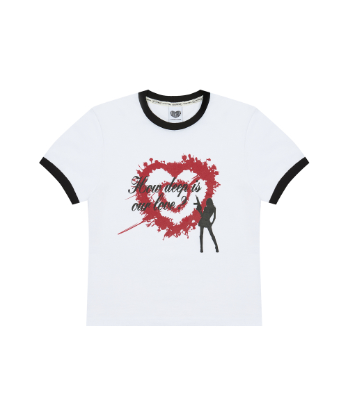 SM HOW DEEP HEART TANG TEE(WHITE)