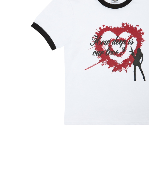 SM HOW DEEP HEART TANG TEE(WHITE)