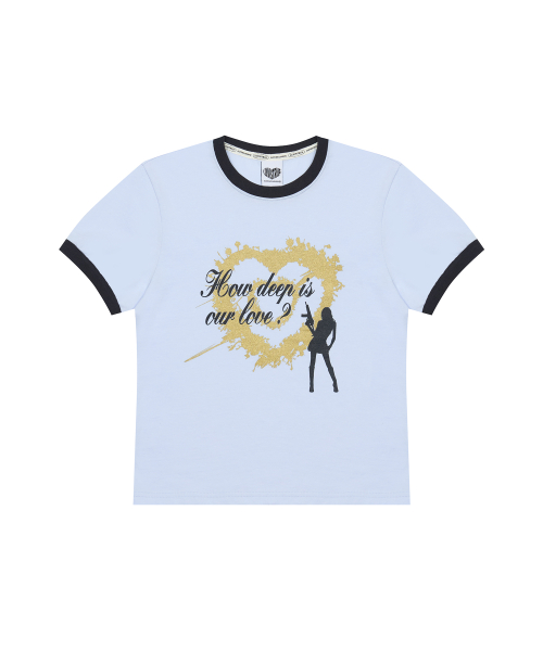 SM HOW DEEP HEART TANG TEE(BLUE)