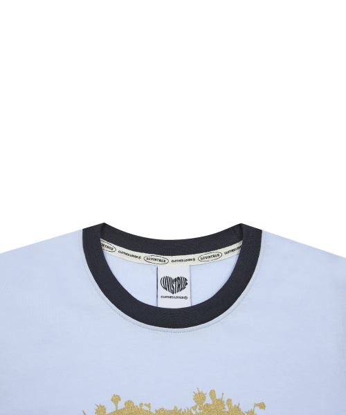 SM HOW DEEP HEART TANG TEE(BLUE)