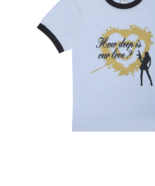 SM HOW DEEP HEART TANG TEE(BLUE)