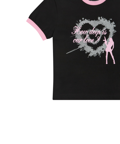 SM HOW DEEP HEART TANG TEE(BLACK)