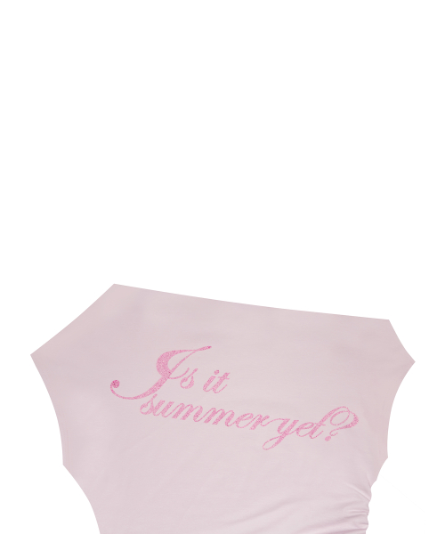 SM GLITTER OFFSHOULDER TEE(PINK)