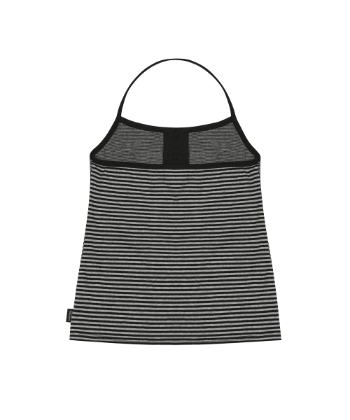 SM STRIPE HALTERNECK(BLACK)
