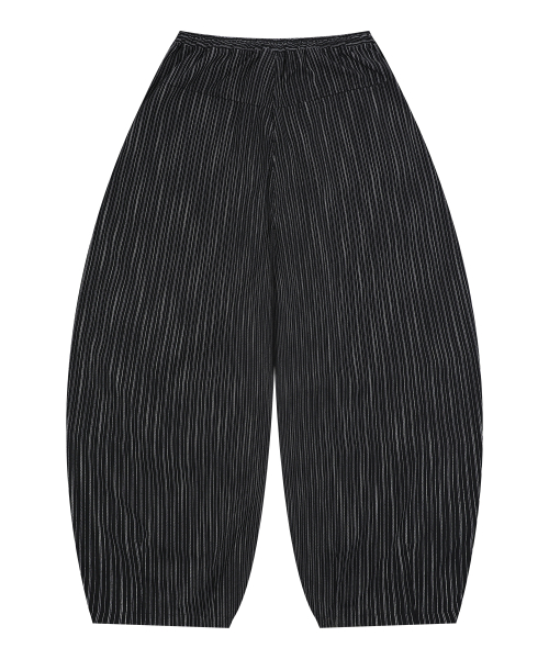 GP139 스트라이프 린넨 이지 팬츠 (BLACK)