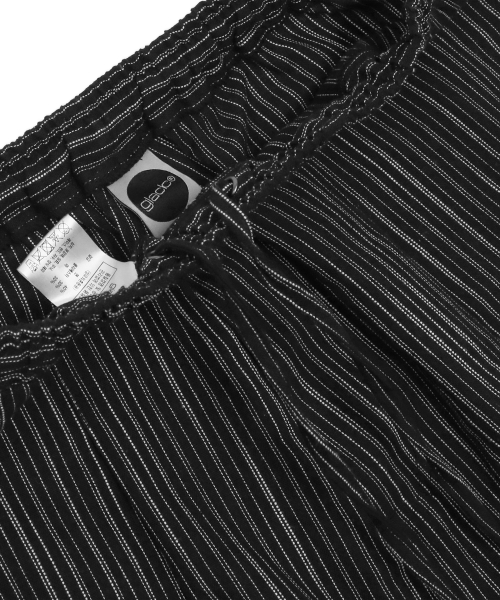 GP139 스트라이프 린넨 이지 팬츠 (BLACK)