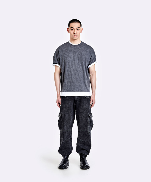 Layered T-shirt - Grey
