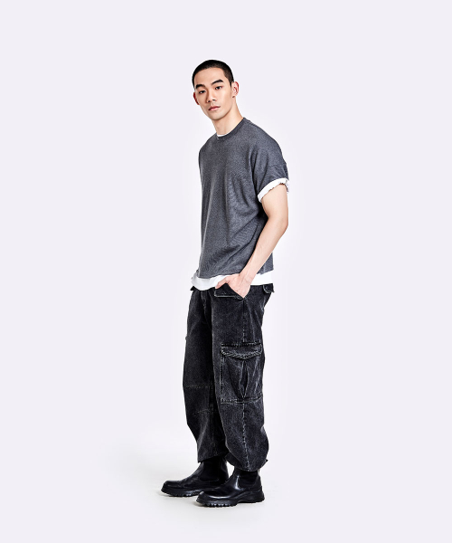 Layered T-shirt - Grey