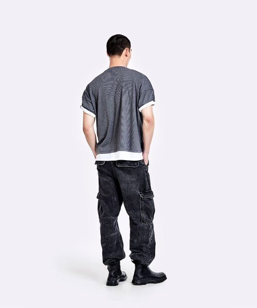 Layered T-shirt - Grey
