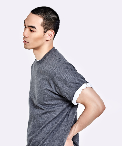 Layered T-shirt - Grey