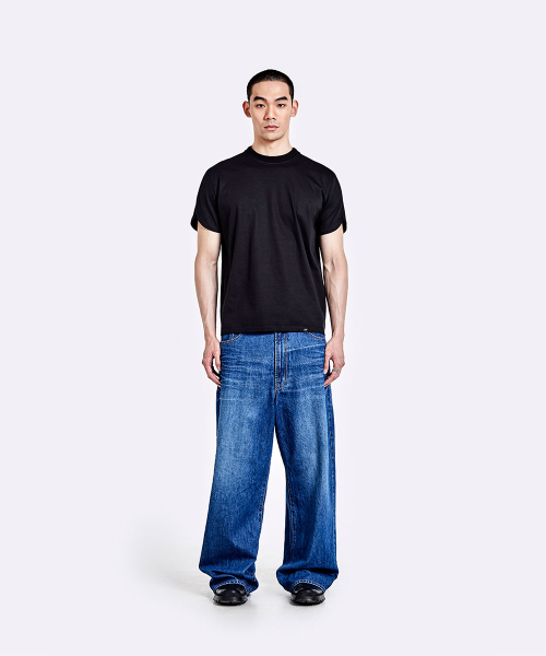 Side thong t-shirt - Black
