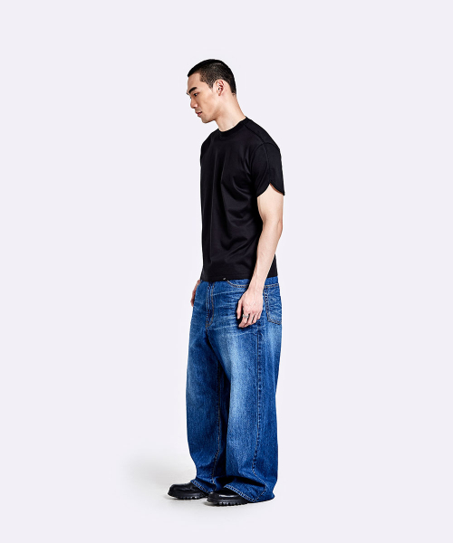 Side thong t-shirt - Black