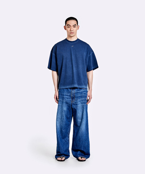 Dying t shirt - Deep blue