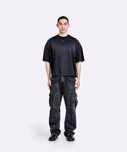 Dying t shirt - Washed black