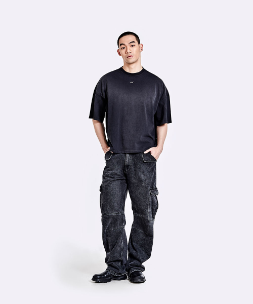 Dying t shirt - Washed black
