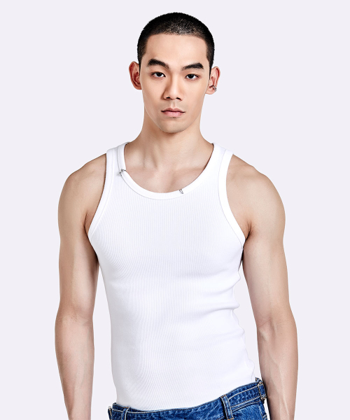 Piercing sleeveless - White