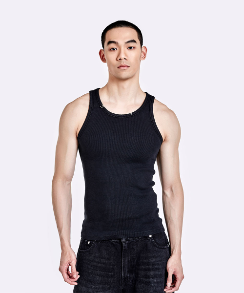 Piercing sleeveless - Washed black