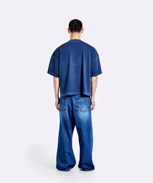 Oversized denim pants - Deep blue
