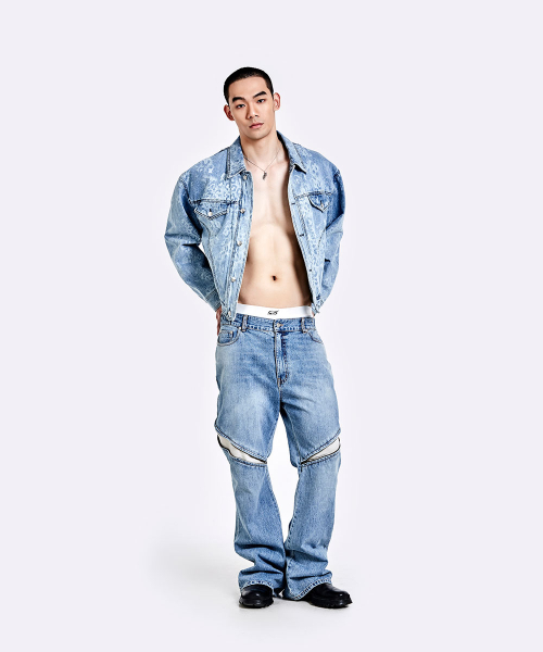 Devils denim pants - Light Blue