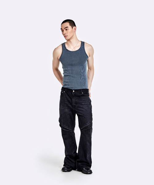 Devils denim pants - Washed black