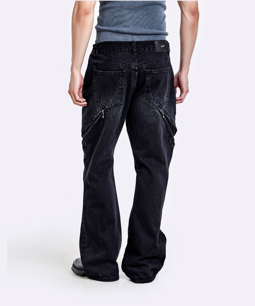 Devils denim pants - Washed black
