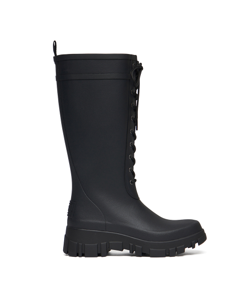 PLATFORM LACEUP RAIN BOOTS LONG - 3 colors