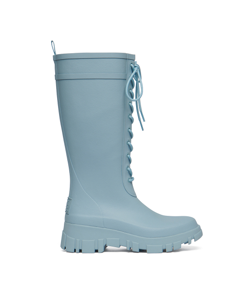 PLATFORM LACEUP RAIN BOOTS LONG - 3 colors