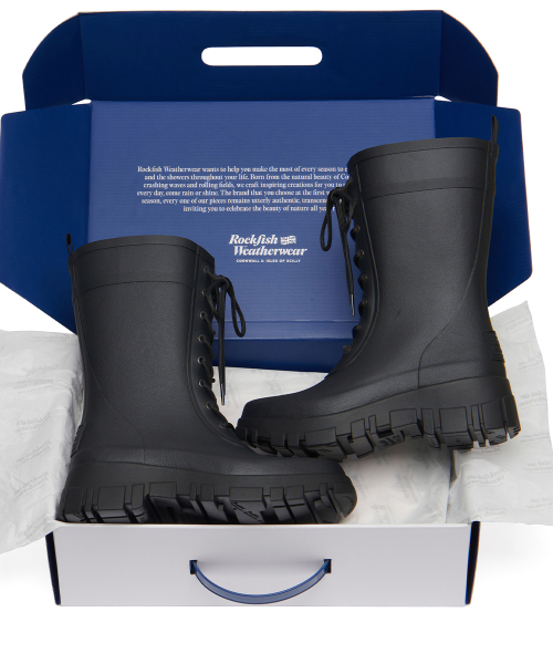 PLATFORM LACEUP RAIN BOOTS MIDDLE - 3 colors