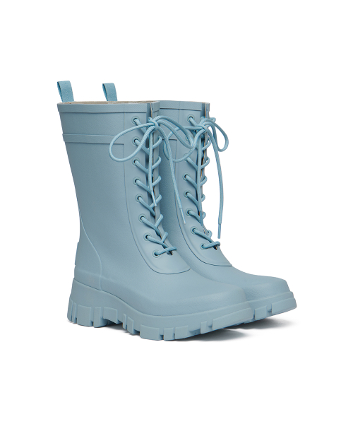 PLATFORM LACEUP RAIN BOOTS MIDDLE - 3 colors