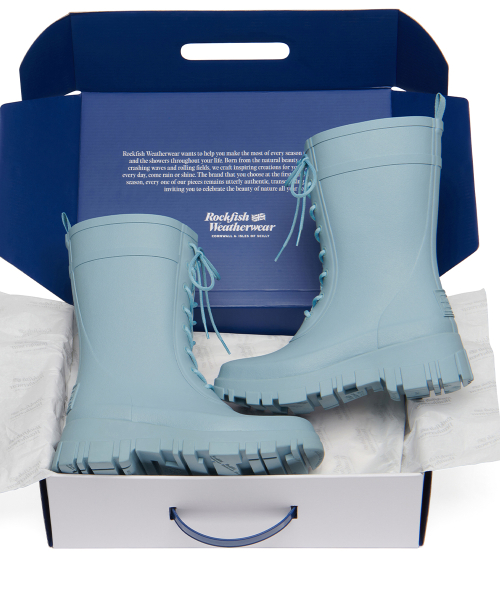 PLATFORM LACEUP RAIN BOOTS MIDDLE - 3 colors