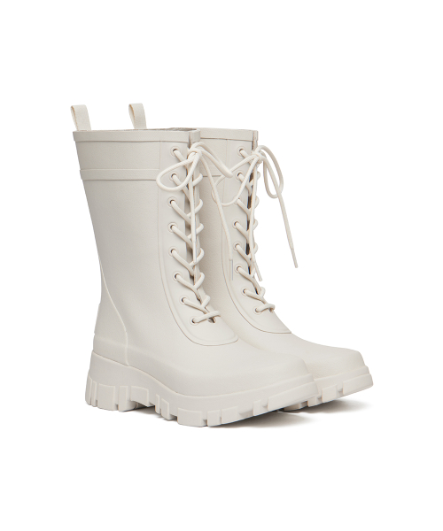 PLATFORM LACEUP RAIN BOOTS MIDDLE - 3 colors