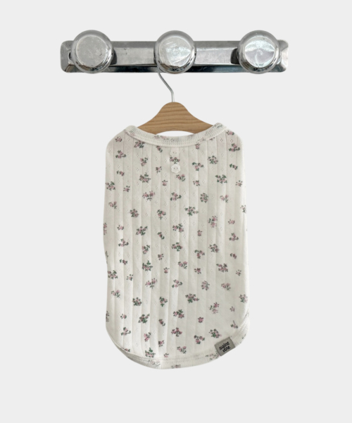 dearday flower puppy T-shirt