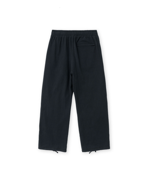 Smooth Jersey Parachute Pants, Vintage Black