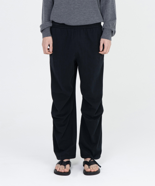 Smooth Jersey Parachute Pants, Vintage Black