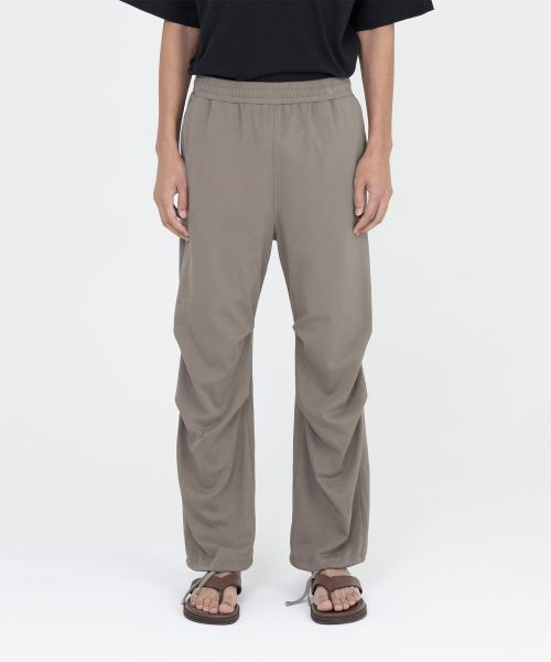 Smooth Jersey Parachute Pants, Vintage Beige