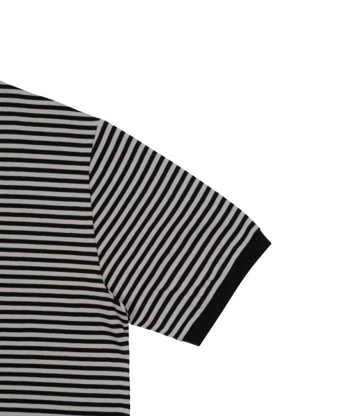 TCM mini logo stripe ringer T (black)