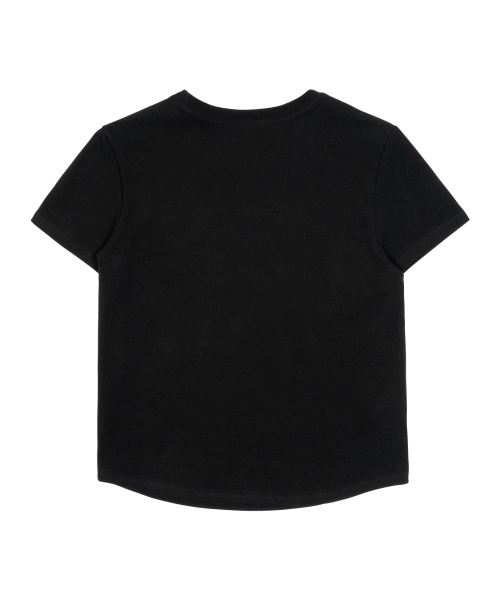 (w) TCM mini logo curved T (black)