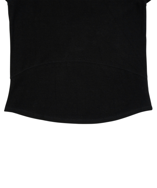 (w) TCM mini logo curved T (black)