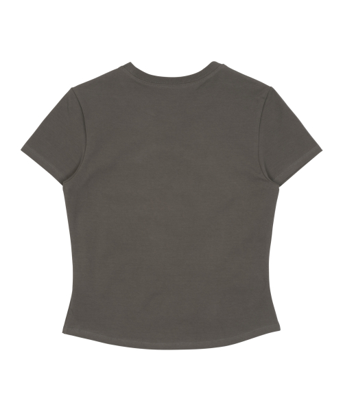 (w) TCM mini logo curved T (grey)