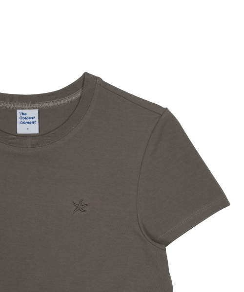 (w) TCM mini logo curved T (grey)