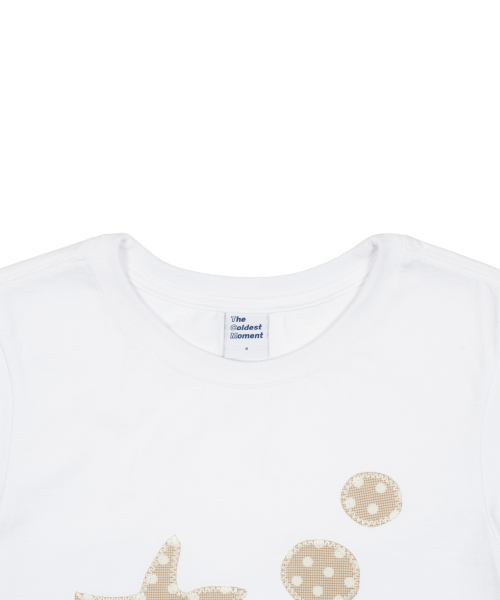 (w) TCM starfish dot patch T (white)