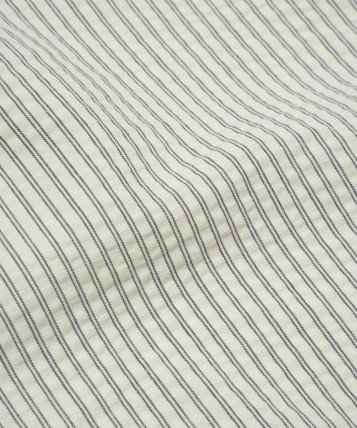 TCM mini logo stripe half shirts (beige)