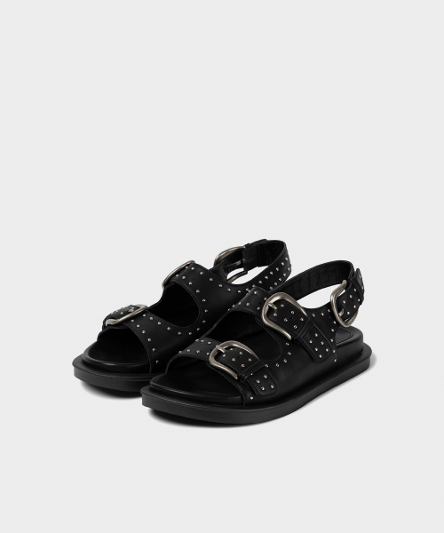 TRINITY BUCKLE SANDALS BLACK