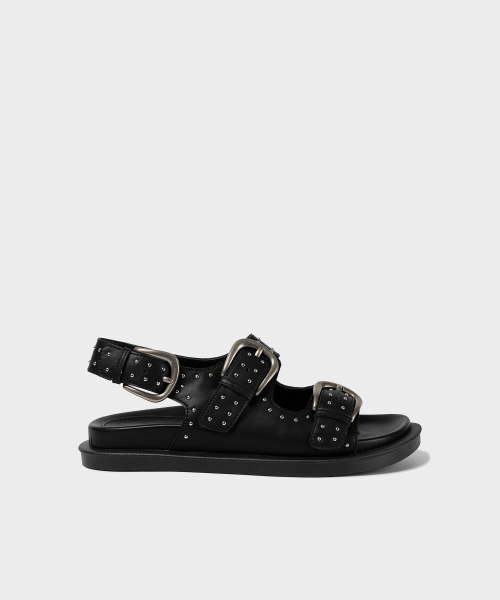 TRINITY BUCKLE SANDALS BLACK