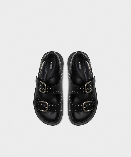 TRINITY BUCKLE SANDALS BLACK