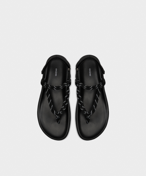 EZROPE SANDALS BLACK