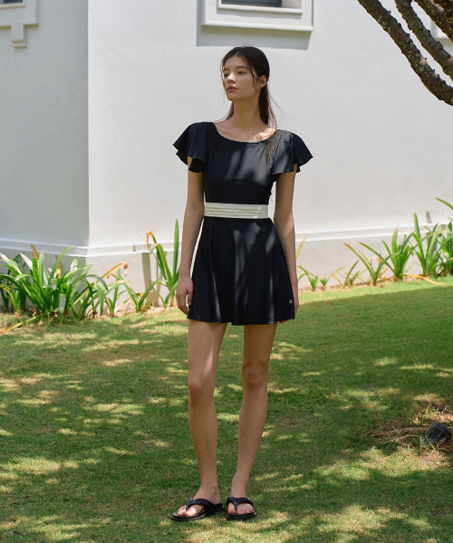 Flare Sleeves Swimsuit[LMBCSW228]-2color