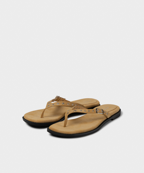 EYELET FLIP-FLOP BEIGE