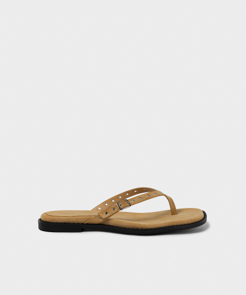 EYELET FLIP-FLOP BEIGE