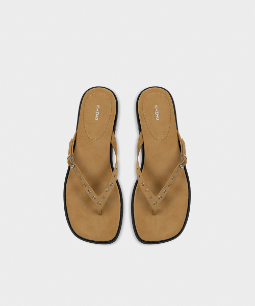 EYELET FLIP-FLOP BEIGE